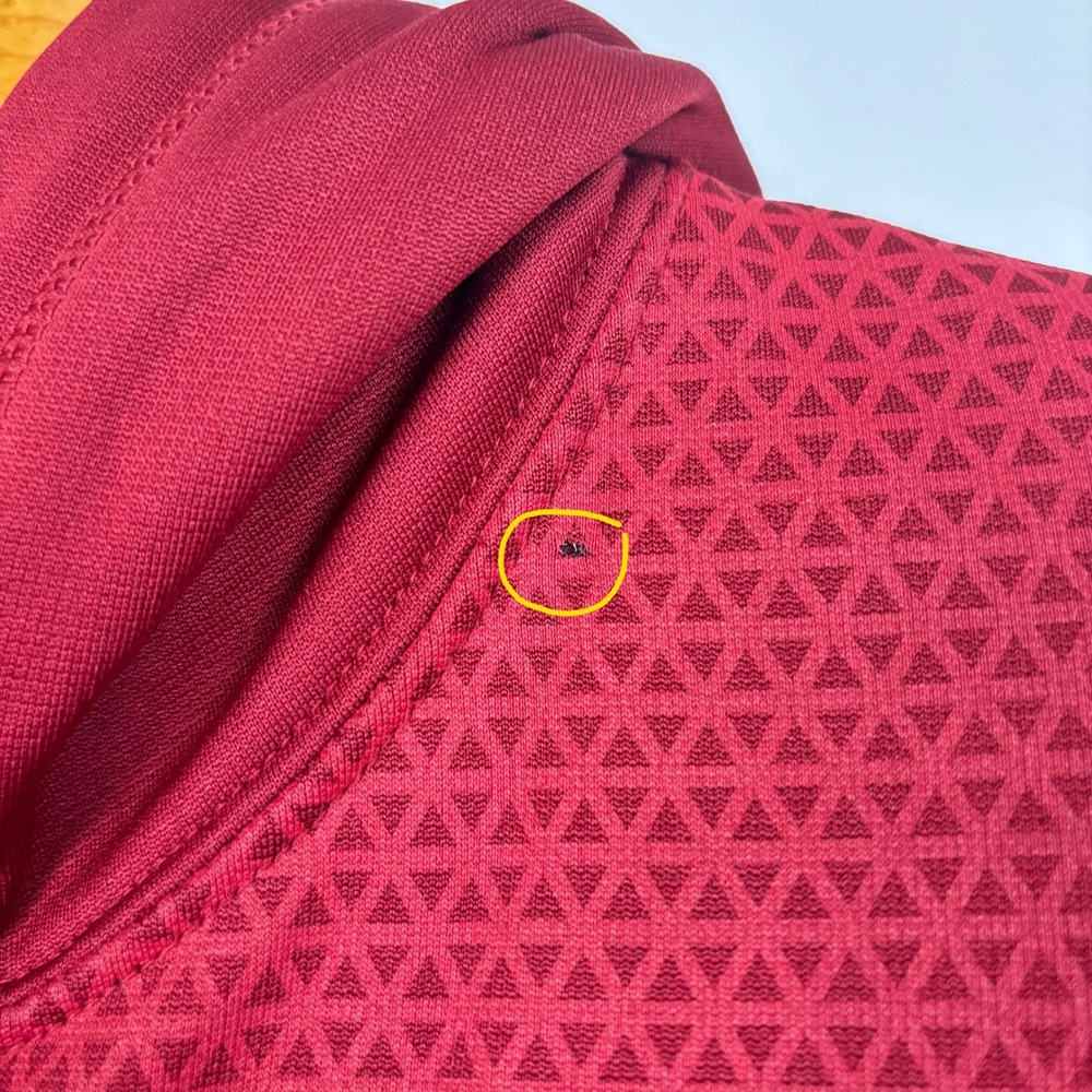 Nike Therma-FIT Full Zip Hoodie Maroon Geometric Pattern Mens XXL Athletic - Picture 7 of 14